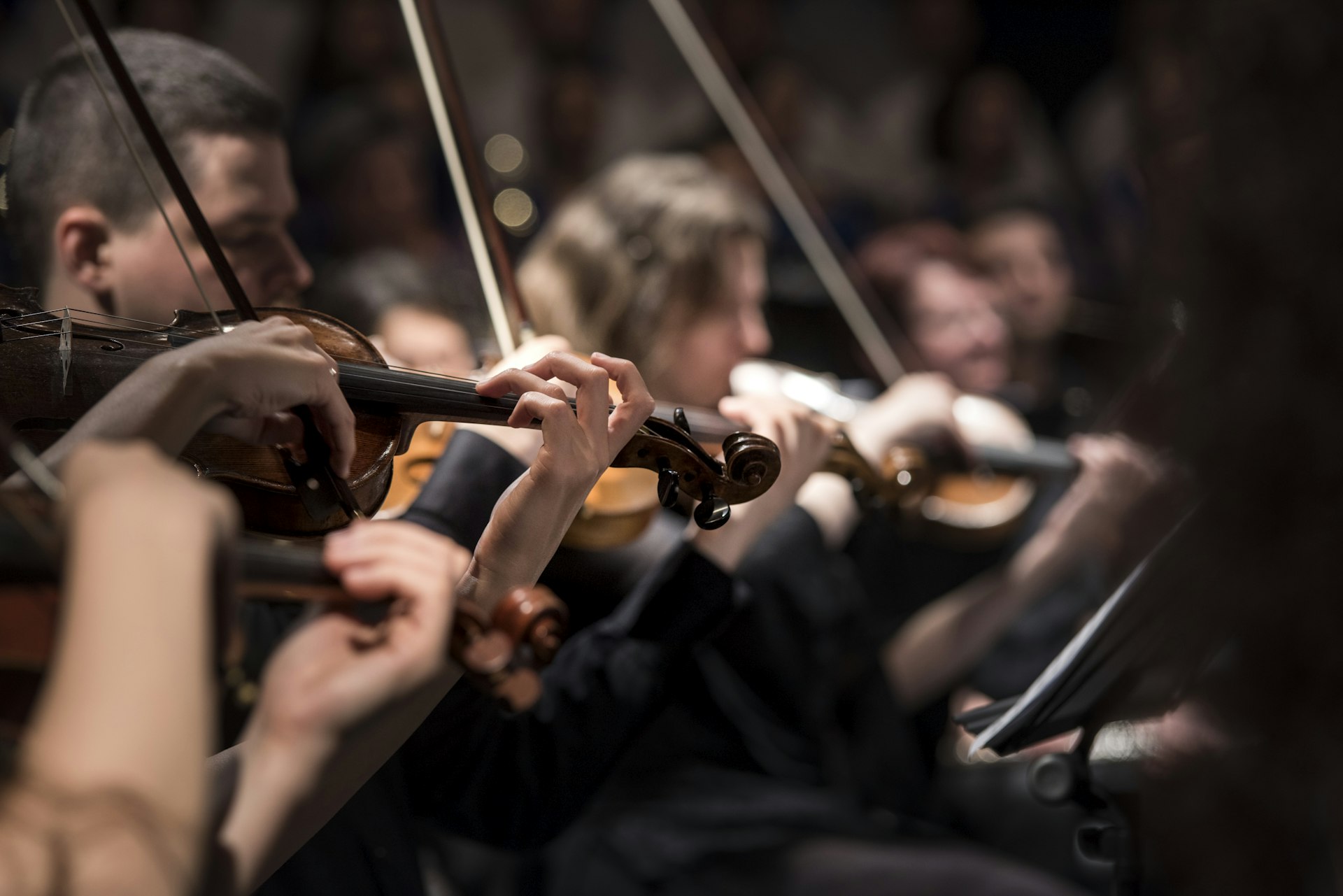 Musicians rehearsing performance and listening skills together