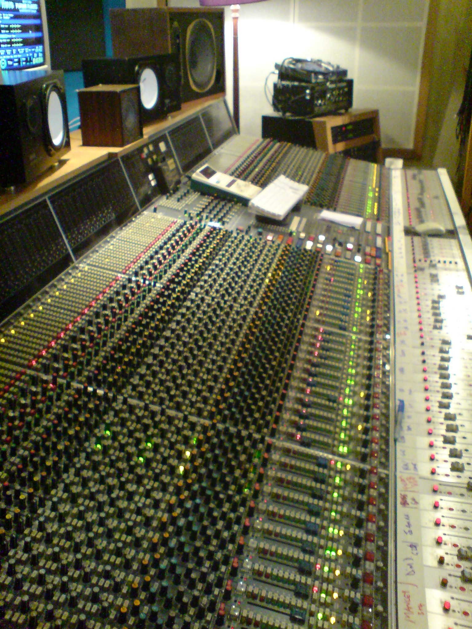 Professional mixing desk for music production and audio engineering lessons